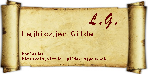 Lajbiczjer Gilda névjegykártya